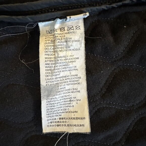 Pinko Coat Womens 6 US Quilted Jacket Removable Hood Heavy Lined Made In Italy - Picture 9 of 10